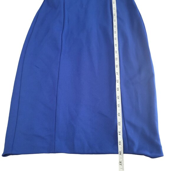 Maggy London Women's sapphire royal Blue Sheath Dress Knee-Length Cap sleeve 4 - Picture 6 of 7